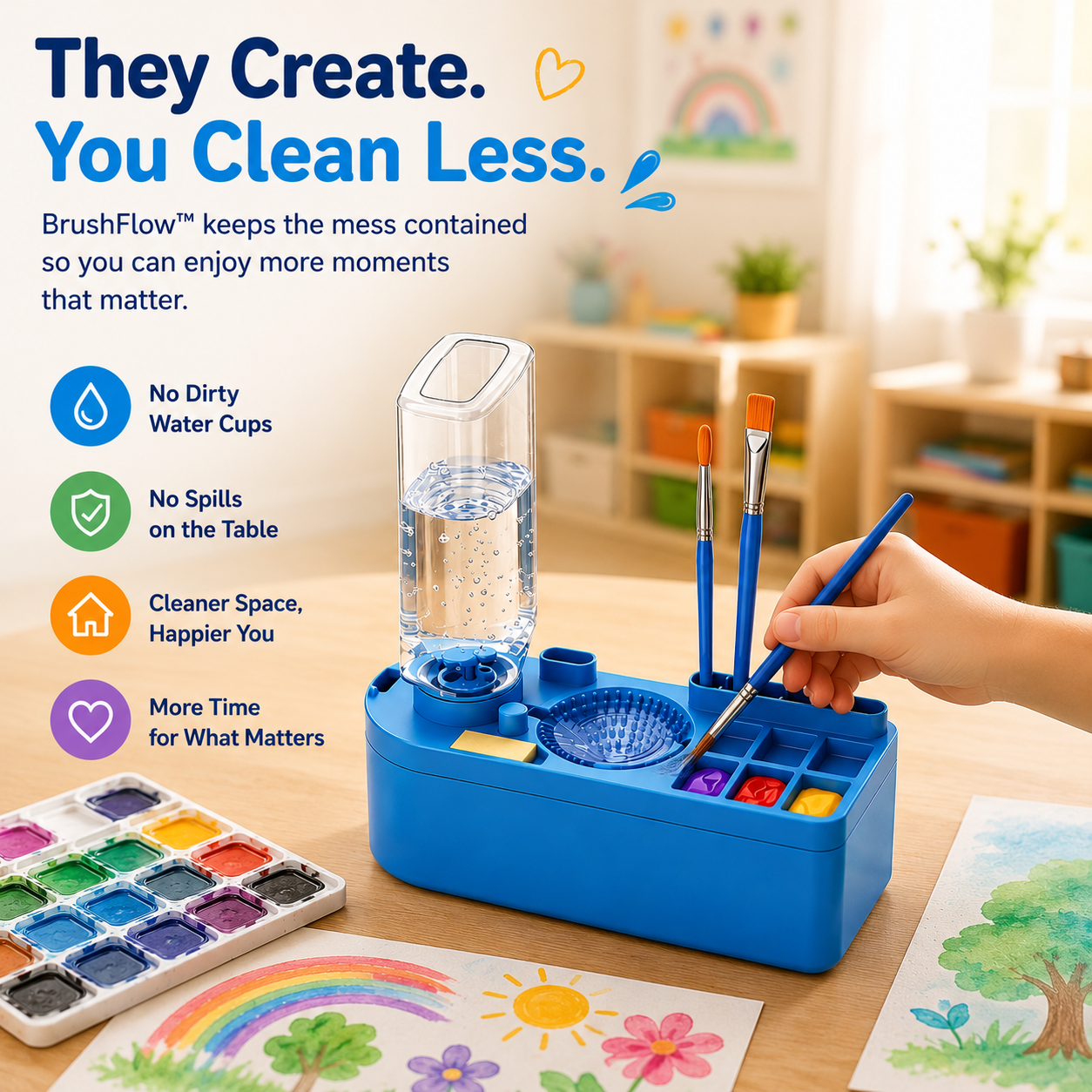 BrushFlow™ – Automatic Paint Brush Cleaning Station